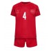 Baby Fußballbekleidung Dänemark Simon Kjaer #4 Heimtrikot WM 2022 Kurzarm (+ kurze hosen)